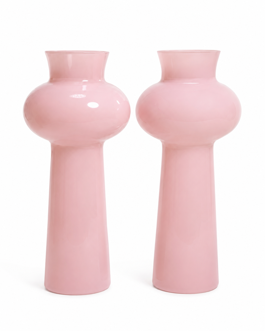 Opaline milk glass decorative vessels
